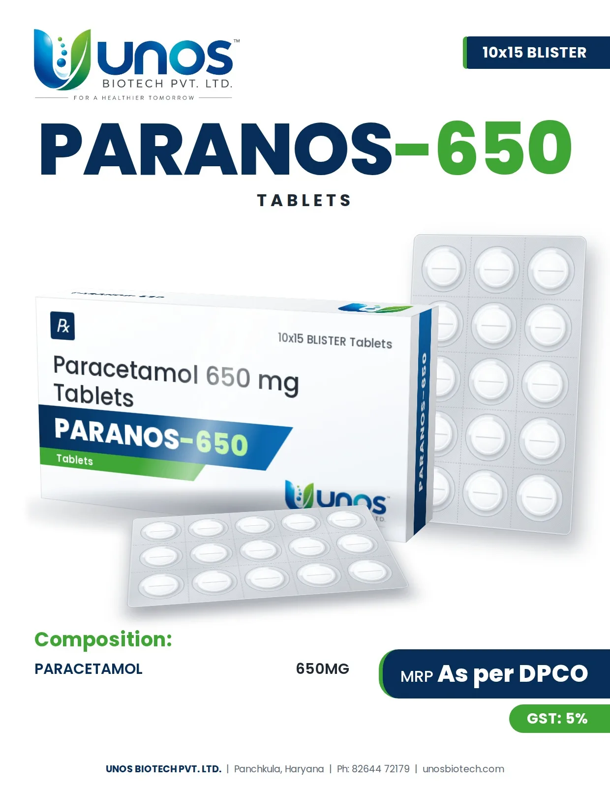 PARANOS-650 — Tablets